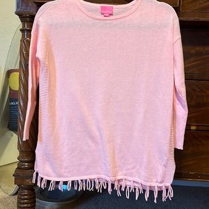 Lilly Pulitzer, pink top.